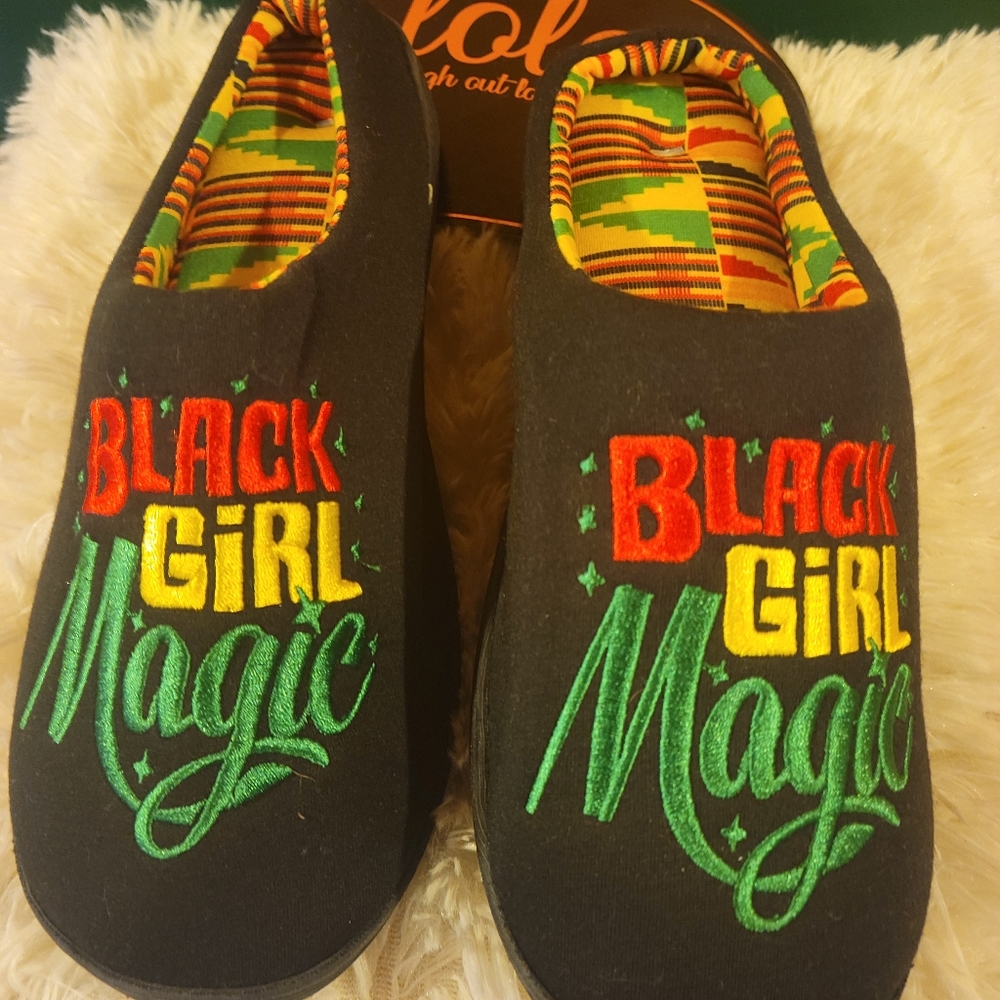 Black Girl Magic slippers